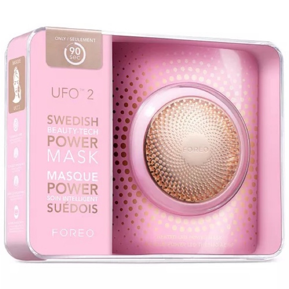 NWT FOREO UFO 2 Pearl Pink + Make My Day/Call It a Night Duo Mask Bundle